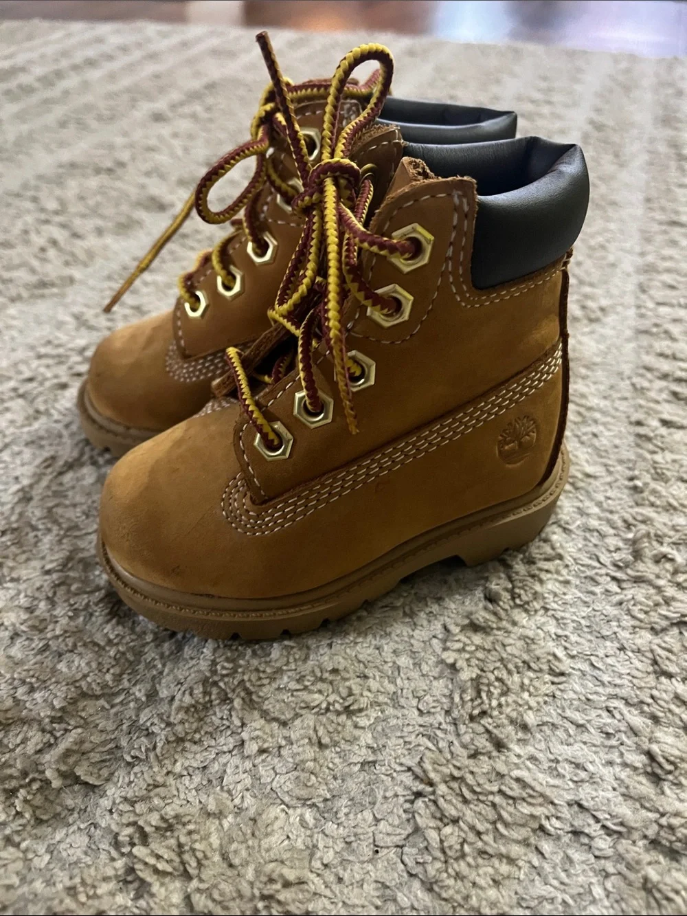 Timberland Toddler Premium 6-Inch Waterproof Leather Lace-Up Boots 4